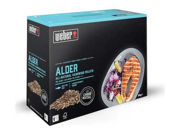 Pellets Weber madera de aliso 8 kg