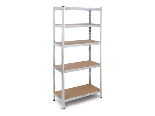 The Homeweeks: estantería metálica galvanizada 180 × 90 × 40 cm con 5 baldas