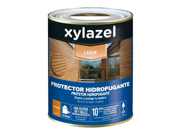 Xylazel: lasur protector hidrofugante satinado nogal (750 ml)