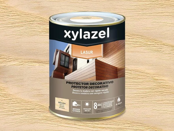 Xylazel: lasur protector decorativo al agua mate incoloro (750 ml)