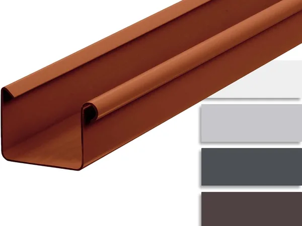 INEFA : gouttière rectangulaire en plastique de 200 cm (marron)