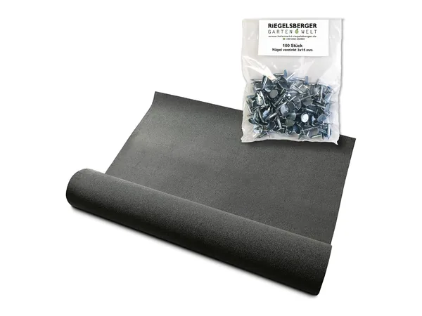Gartenwelt Riegelsberger V13 : feutre bitumé sablé de 10 m² pour toiture, avec clous