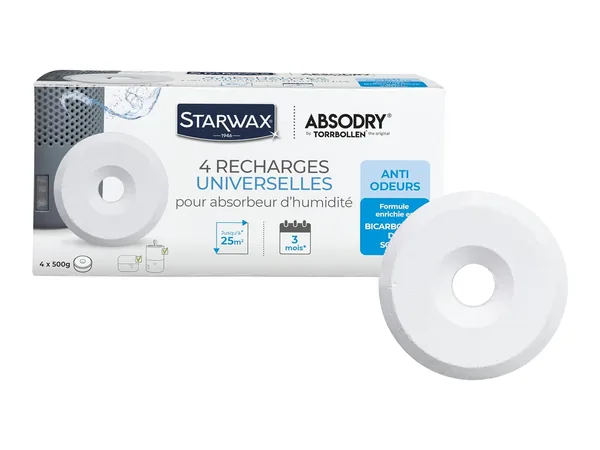 Starwax Absodry : tablettes absorbeur d'humidité (4 × 500 g)