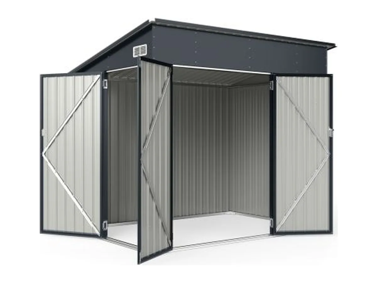 Costway Cobertizo 3 puertas techo inclinado