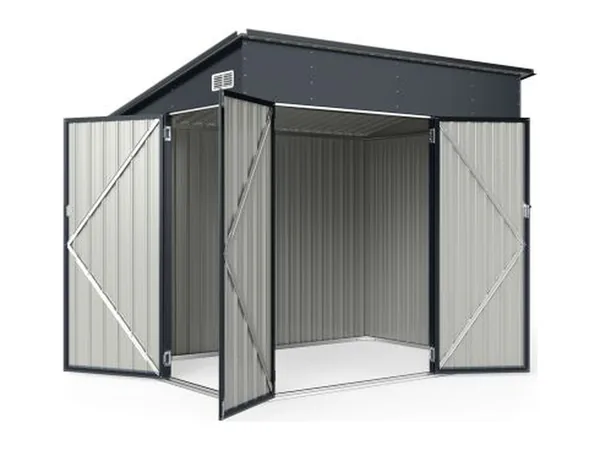 Costway Cobertizo 3 puertas techo inclinado