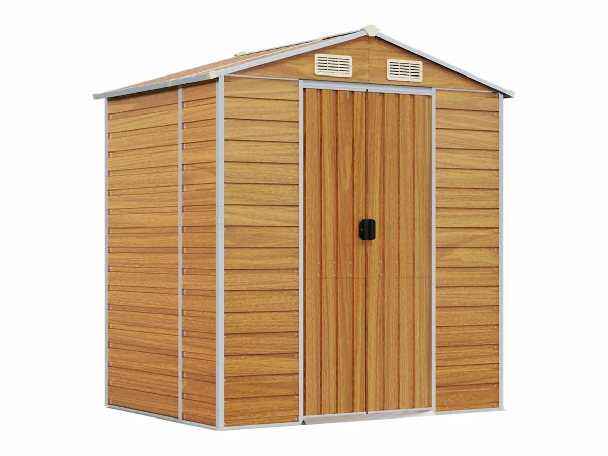 vidaXL Caseta acero galvanizado 191×130×198 cm