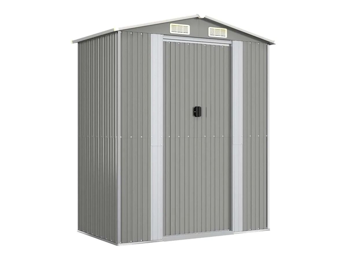 vidaXL Cobertizo acero galvanizado 192×108×223 cm